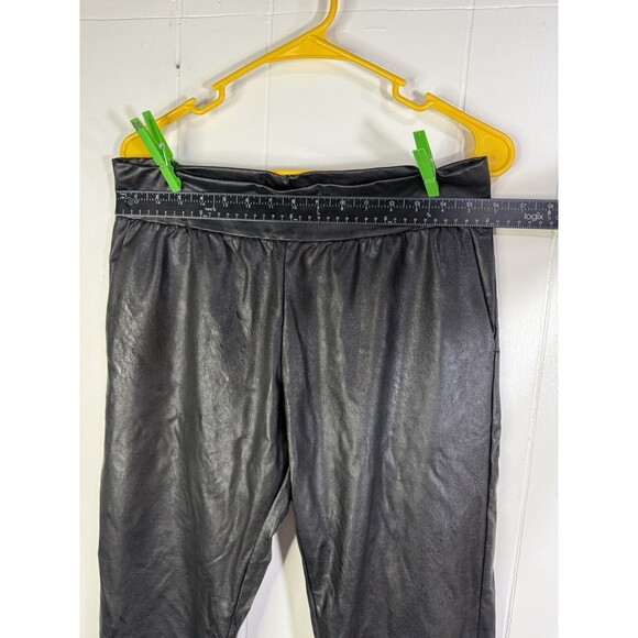 Commando Women's Black Faux Leather Jogger Pants Size Large L Pockets - Picture 4 of 9